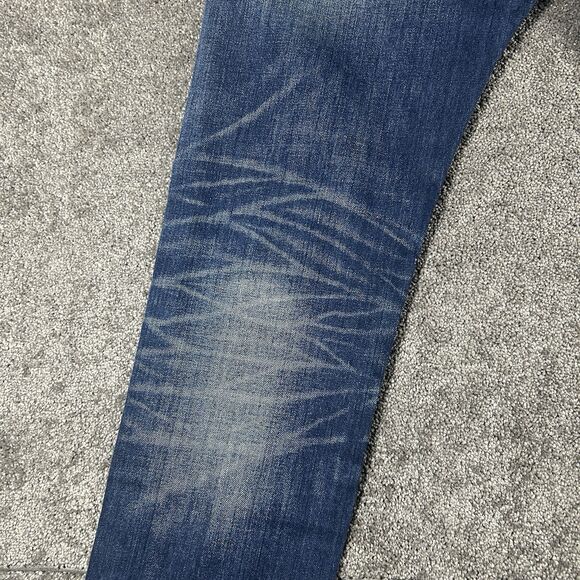 G Star RAW 3301 Jeans Men 34x32 Blue 3301 Slim Straight Stretch Denim Whiskered - Picture 10 of 16